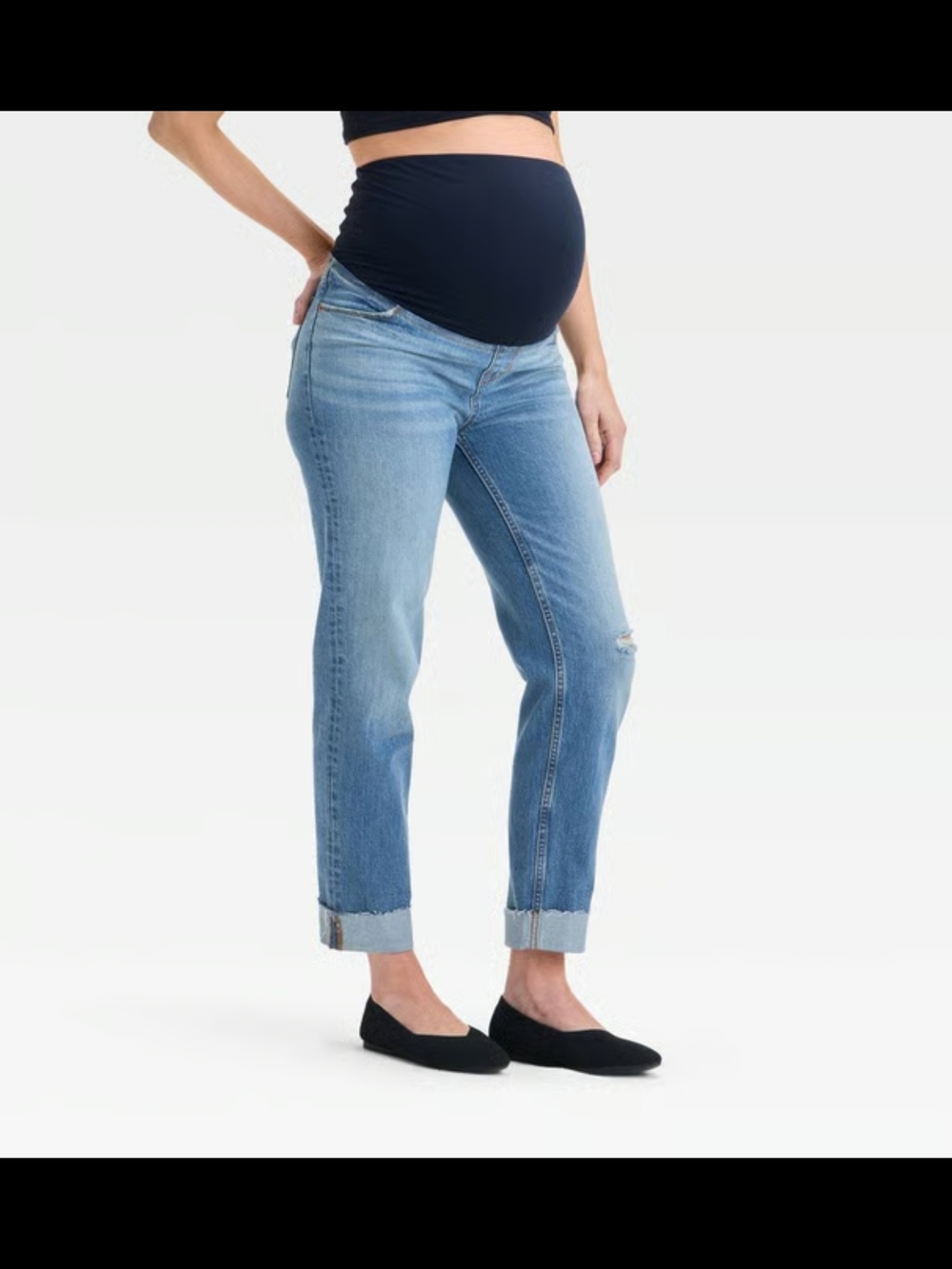 Over Belly High-Rise Straight Maternity Pants - Isabel Maternity